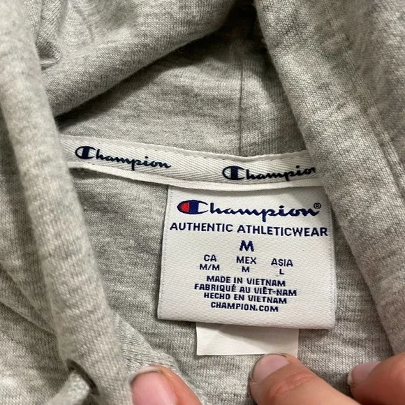 Champion Gray Sleeveless Hoodie with Pastel Trim - Picture 4 of 5